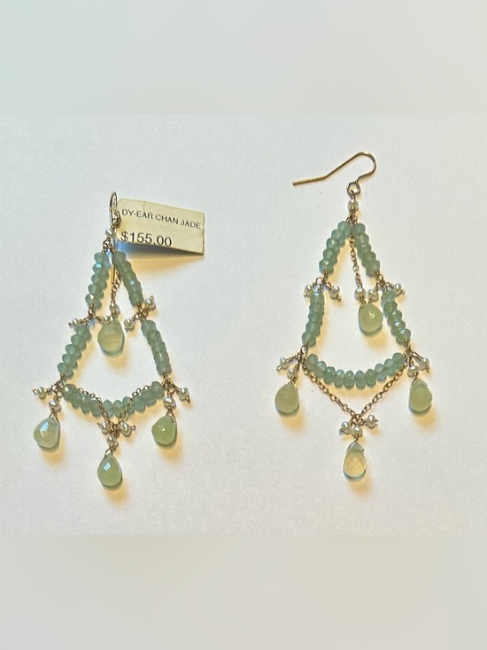 Chan Luu Jewelry - Chan Luu Jade & Freshwater Pearl Chandelier Dangle Earrings NWT $155
